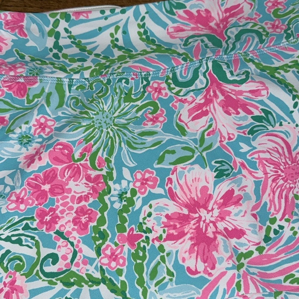Lilly Pulitzer Zadora high-rise skort UPF 50+ Amalfi blue leaf it wild NWT med - Picture 4 of 9